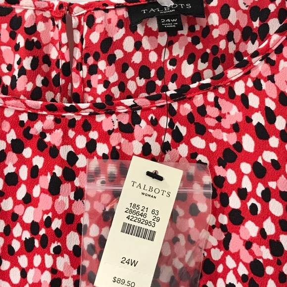 Talbots Dots Sleeveless Peplum Blouse - Picture 9 of 11